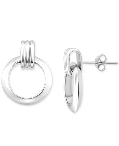 Giani Bernini Doorknocker Drop Earrings (3/4") In 18k Gold-plated Sterling Silver (also In Sterling Silver), Exclu In Silver