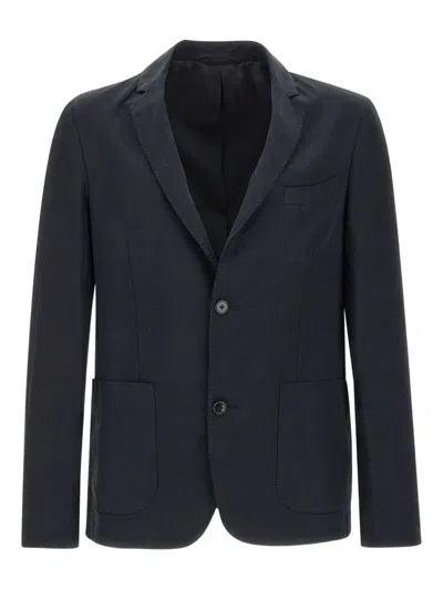 Officine Generale Nehemiah Single-breasted Blazer In Black