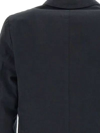 Officine Generale Nehemiah Single-breasted Blazer In Black