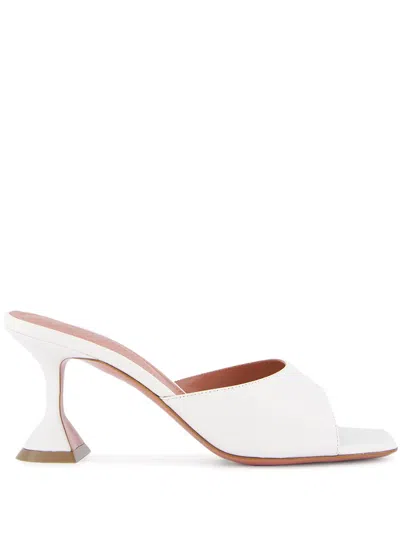 Amina Muaddi Lupita Slipper 70 Nappa Leather Sandals In White