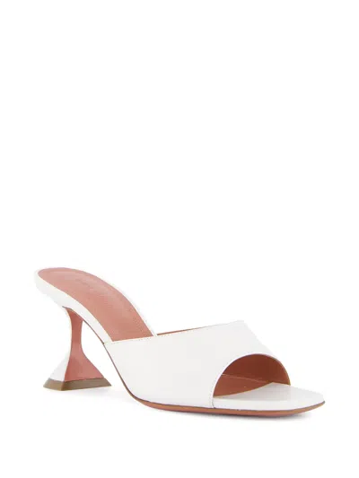 Amina Muaddi Lupita Slipper 70 Nappa Leather Sandals In White