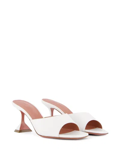 Amina Muaddi Lupita Slipper 70 Nappa Leather Sandals In White