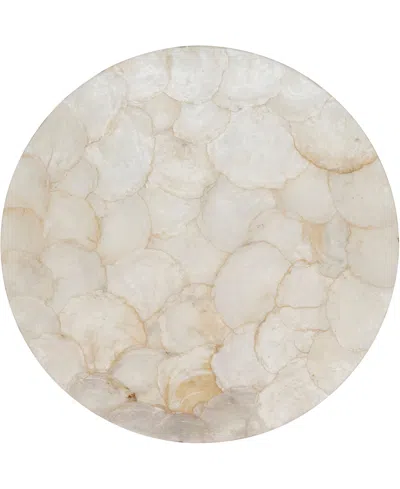 Saro Lifestyle Natural Capiz Shell Fragment Placemats, 15" Round In Black