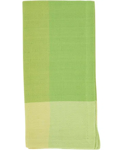 Saro Lifestyle Playful Polka Dot Cotton Placemats And Napkins, Set Of 8 In Green