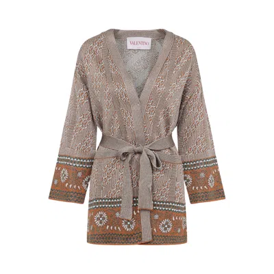 Valentino Viscose Cardigan In Neutral