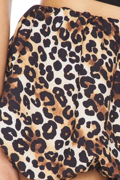 Superdown Kat Mini Bubble Skirt In Leopard