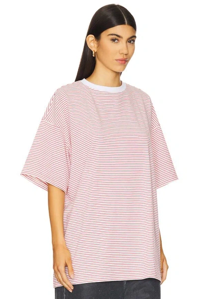 Superdown Dylin Oversized Tee In Red Stripe