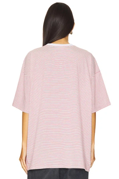 Superdown Dylin Oversized Tee In Red Stripe