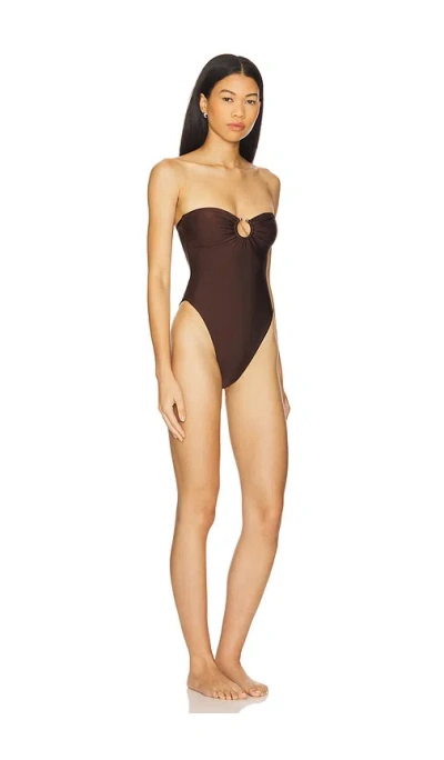 Stone Cold Fox X Revolve Celeste One Piece In Chocolate Brown