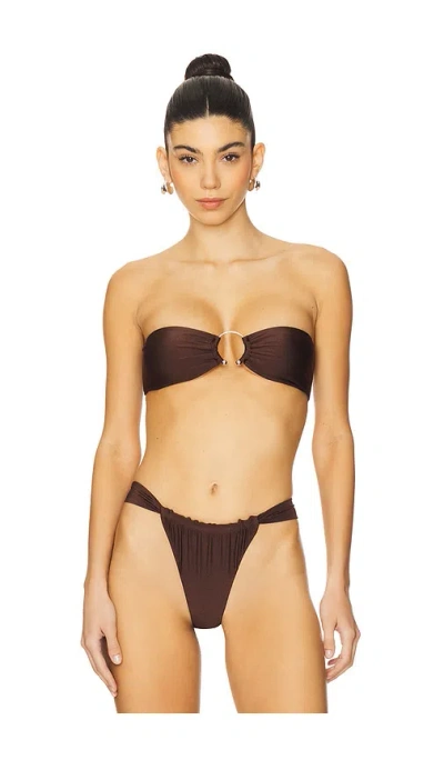 Stone Cold Fox X Revolve Celeste Top In Chocolate Brown