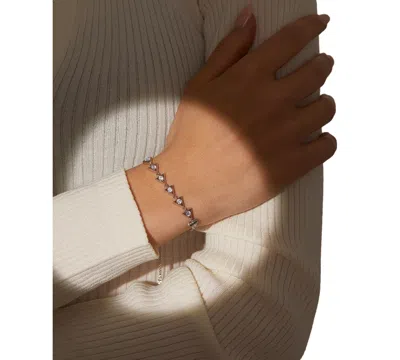 Eliot Danori Silver-tone Cubic Zirconia Triangle Slider Bracelet, Exclusively At Macy's In Silver