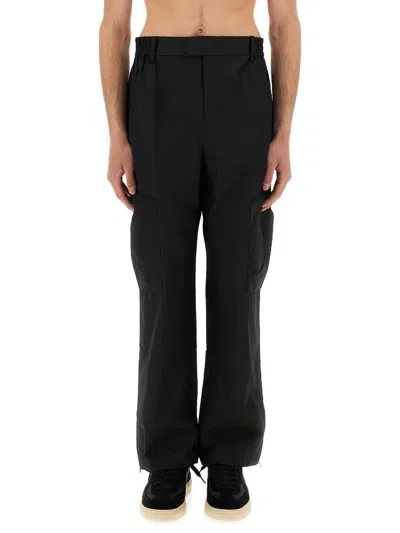 Represent Stretch Nylon Cargo Pant With Pockets In Black