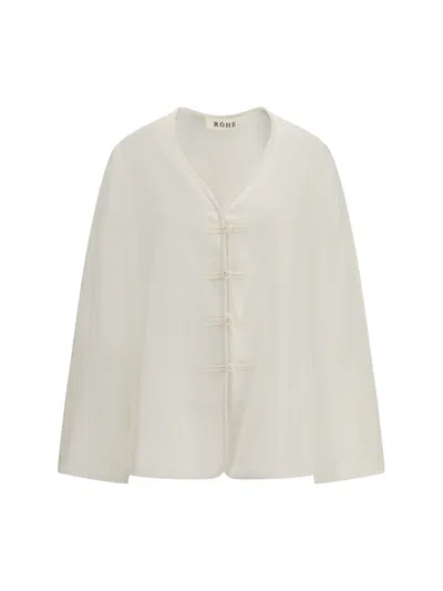 Courrèges Twist Cotton Piqué Cropped Polo In White