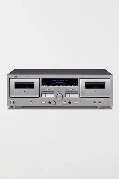 Teac W-1200 Dual Cassette Player And Recorder In Silver At Urban Outfitters In Silver