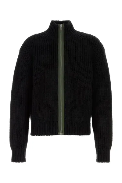 Namacheko Evan Cardigan Wool High Collar In Black