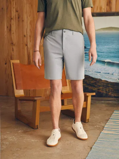 Faherty Regular Fit 9 Inch Shorts In Ice Grey