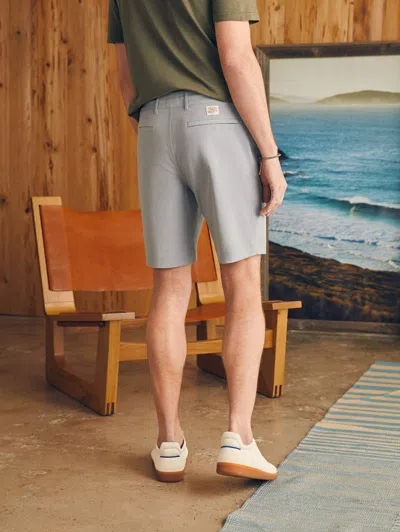 Faherty Regular Fit 9 Inch Shorts In Ice Grey