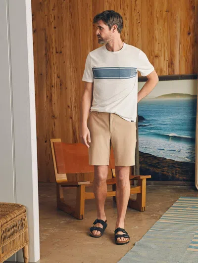 Faherty Belt Loop All Day Shorts (9") In Khaki