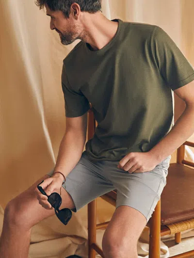 Faherty Regular Fit 9 Inch Shorts In Ice Grey
