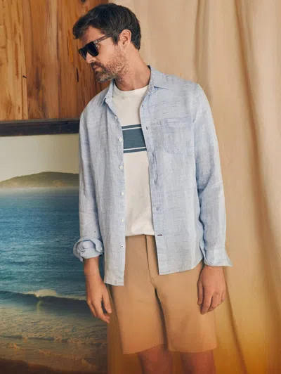 Faherty Belt Loop All Day Shorts (9") In Khaki