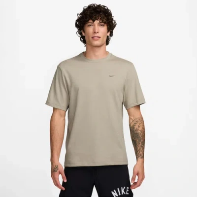 Nike Lab Solo Swoosh Basic Sports Short Sleeve Light Green Gray In White/khaki/khaki