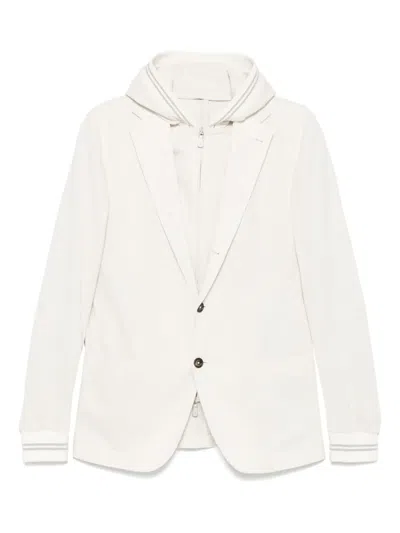 Eleventy Layered-effect Blazer In Neutrals