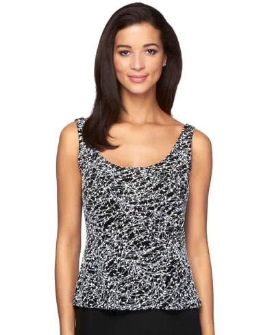 Alex Evenings Printed Jacket And Top Set, Regular & Petite Sizes In Gray