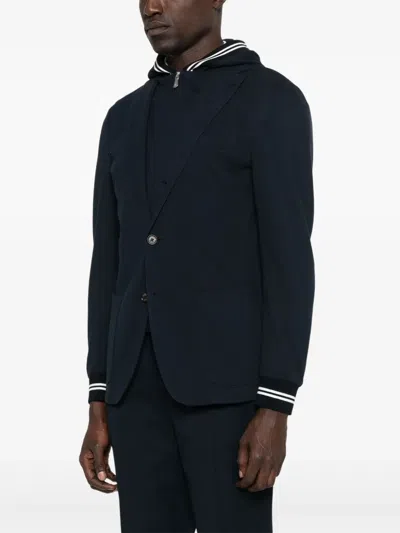 Eleventy Layered-effect Blazer In Blue