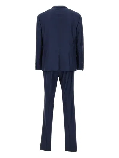 Tagliatore Shawl-lapel Three-piece Suit In Blue