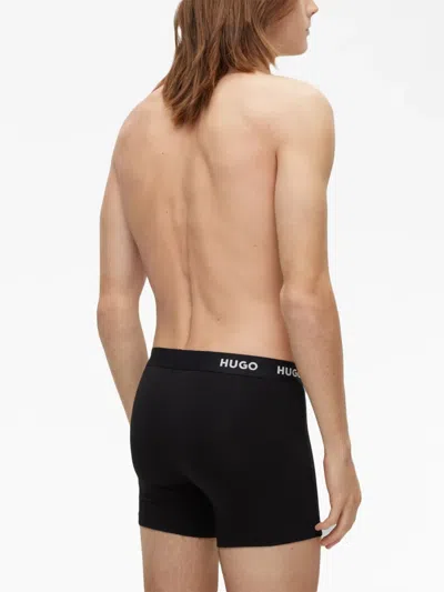 Hugo Boss Logo-waistband Cotton Boxers (pack Of Three) In Black