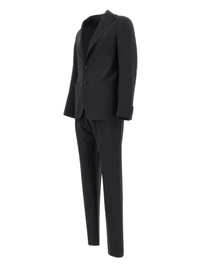 Tagliatore Single-breasted Suit In Black