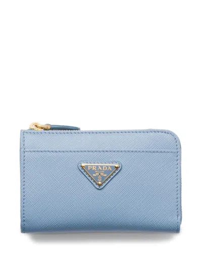 Prada Saffiano Keychain In Blue