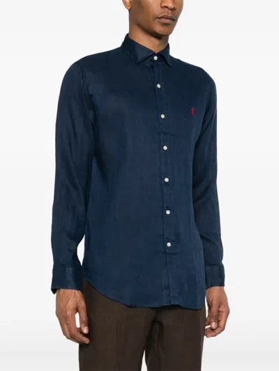 Polo Ralph Lauren Slim Fit Oxford Shirt In Blue