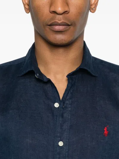 Polo Ralph Lauren Slim Fit Oxford Shirt In Blue