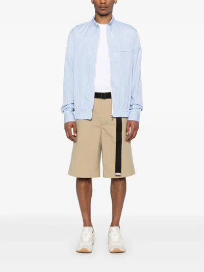 Plan C Cotton Shorts In Neutrals