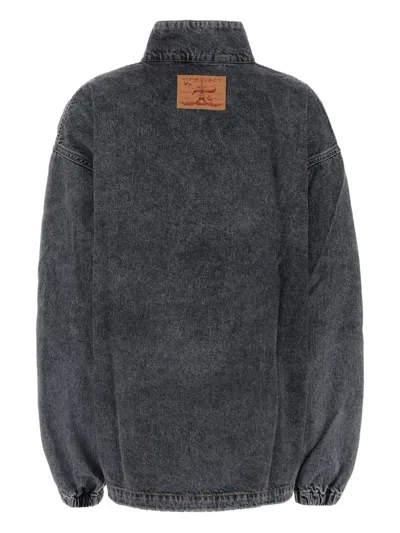 Y/project Y Project Women Black Denim Jacket In Grey