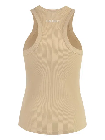 Halfboy Cotton Tank Top In Nude