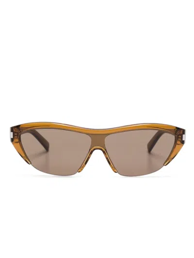Saint Laurent Cat Eye-frame Sunglasses In Braun
