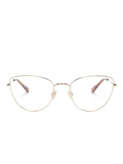 Chloé Cat Eye-frame Glasses In Gold