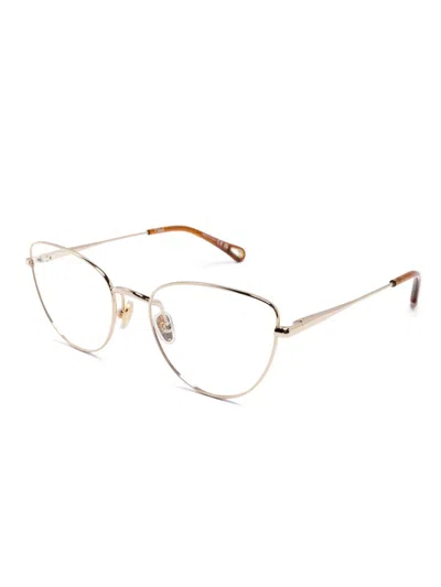 Chloé Cat Eye-frame Glasses In Gold