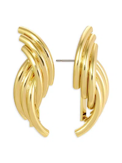 Eye Candy Los Angeles Women's Golden Aurora Goldtone Oversized Stud Earrings In Yellow Goldplated