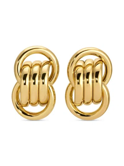 Eye Candy Los Angeles Women's Golden Mia Oversized Stud Earrings In Yellow Goldplated