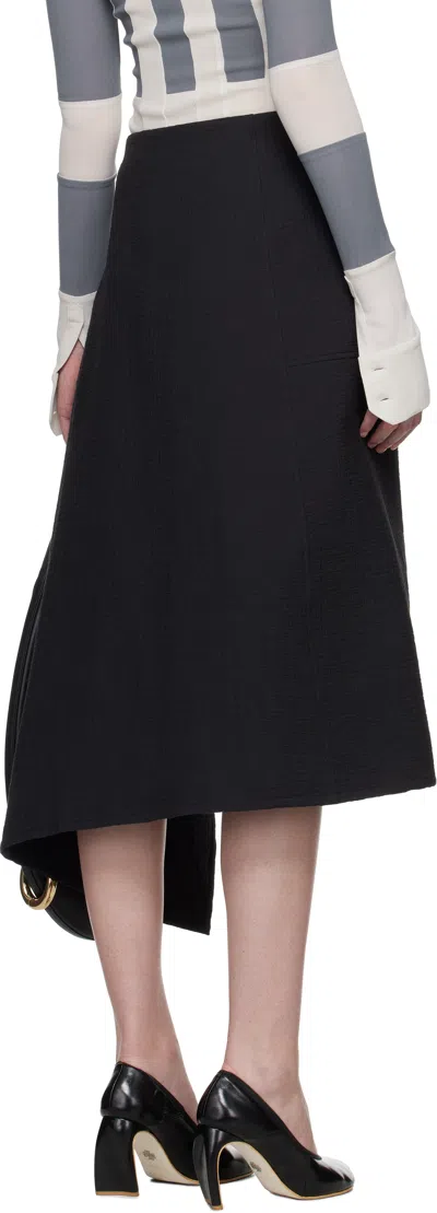 Tory Burch Wrap-effect Midi Skirt In Black
