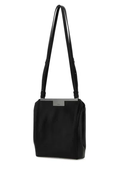 Max Mara Leather Summer Shoulder Bag In Black