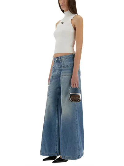 Diesel Woman Jeans Blue Size 30w-30l Cotton In Navy