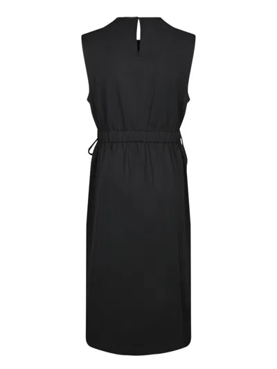 Moncler Robe Longueur Genou En Coton In Black