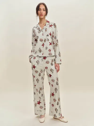 Reformation Coco Pajama Set In Multicolore