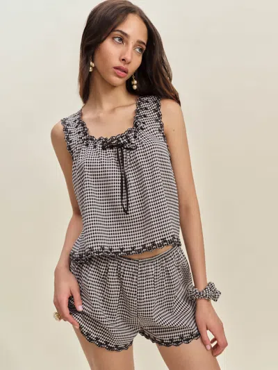Reformation Hazel Pajama Set In Remy Check