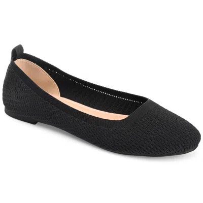 Journee Collection Collection Women's Tru Comfort Foam Wide Width Jersie Foldable Flat In Black