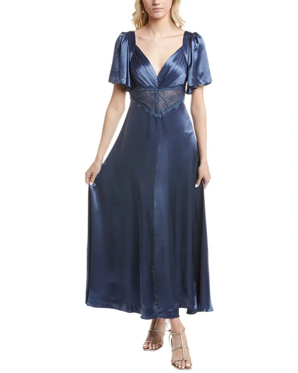 Astr The Label Aurelia Maxi Dress In Blue | ModeSens